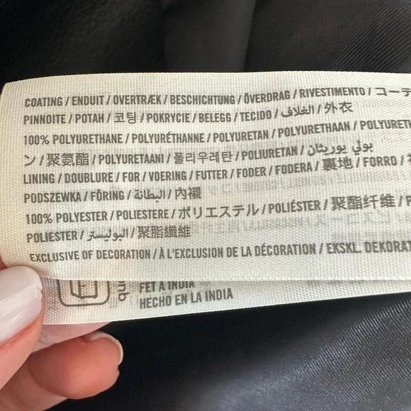 Abercrombie & Fitch Vegan Leather Black Moto Jacket - Picture 11 of 11